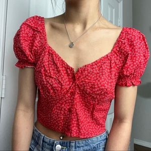 princess polly button up crop top